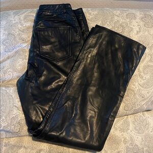 Elements by Vacco genuine leather boot leg pants 10